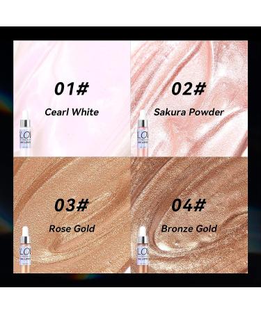 KISSIO Liquid Highlighter - Versatile Illuminator for Face and Body - Cruelty Free - 0.5 fl.oz. - Pearl White - Buy Online on GoSupps.com