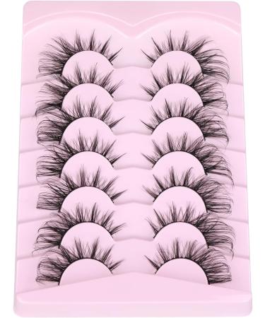 Fox Eye Lashes Wispy Eyelashes Cat Eye False Lashes Fluffy Fox Eye Fake Eyelashes Strip D Curl Lash Pack 7 Pairs by Mavphnee - Buy Online on GoSupps.com