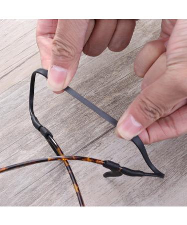 Rosenice 5PCs Silicone Glass Cord Sunglasses Retainer for Kids - Anti-Slip Elastic Eyewear Holder with Ear Hooks - Dark Blue & Black - Buy Online on GoSupps.com