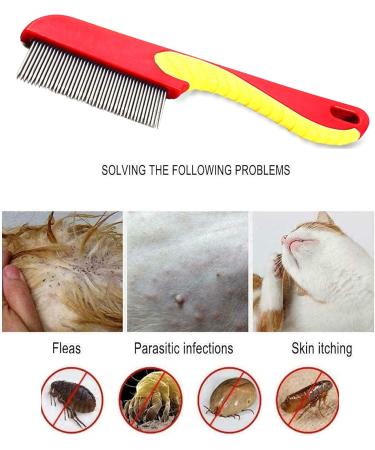Peigne cheveux extra fin anti-poux et larves large manche Rouge - Buy Online on GoSupps.com