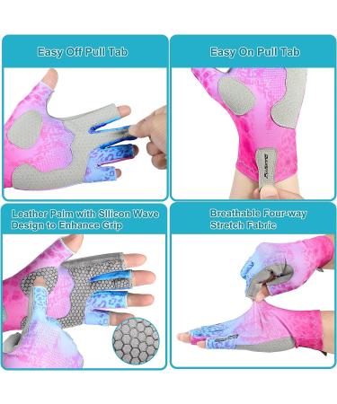 PLUSINNO UPF50+ Sun Gloves for Kayaking, Hiking, Paddling - Pink S/M - Buy Online on GoSupps.com