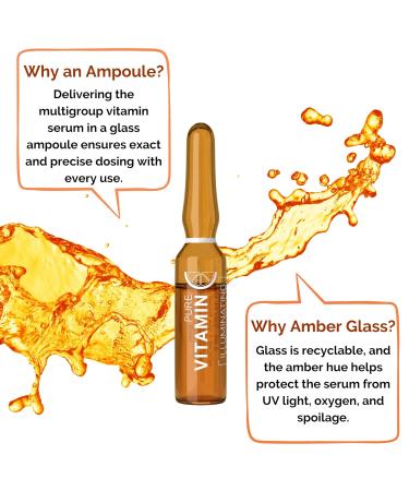 Vitamin C Ampoule Oil for Anti-Aging - Hydrating Serum with Ascorbic Acid for Firm and Glowing Skin - 12 x 2mL - Buy Online on GoSupps.com
