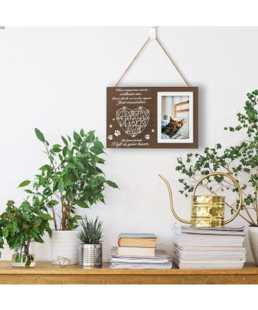 Paw Prints Sympathy Frame - Pet Memorial Gift for Loss of Dog or Cat - Leave Paw Prints on Our Hearts - #02 Paw Prints Photo Frame - Buy Online on GoSupps.com