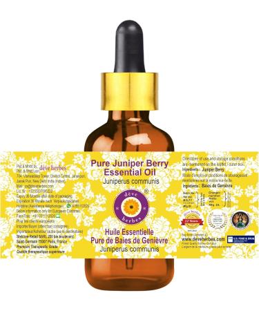 d ve herbes Pure Juniper Berry Essential Oil (Juniperus communis) with Glass Dropper Steam Distilled 50ml (1.69 oz) - Buy Online on GoSupps.com