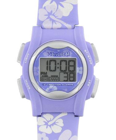 VibraLITE Mini 12-Alarm Vibrating Watch - Purple Flower | Shop Now - Buy Online on GoSupps.com