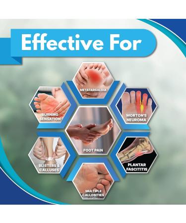 Hapad Metatarsal Pads Large - 3/8 Metatarsal Pad for Metatarsalgia and Morton's Neuroma - Pack of 6 Pairs - Buy Online on GoSupps.com