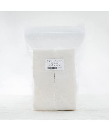 Japanese Organic Cotton Pads - 100% Unbleached, 100 Pieces, Made in Japan (1 Pack) - Buy Online on GoSupps.com