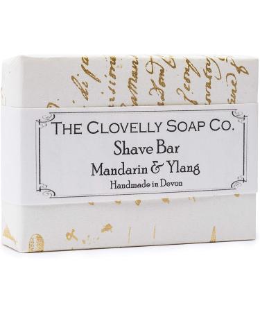 Natural Handmade Shave Soap Bar with Mandarin & Ylang | Clovelly Soap Co | 100g - Buy Online on GoSupps.com