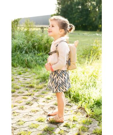 Childhome Children's Backpack - Water-Repellent 2 Compartments Removable Safety Buckle Ideal for School & Kindergarten - Beige - Buy Online on GoSupps.com