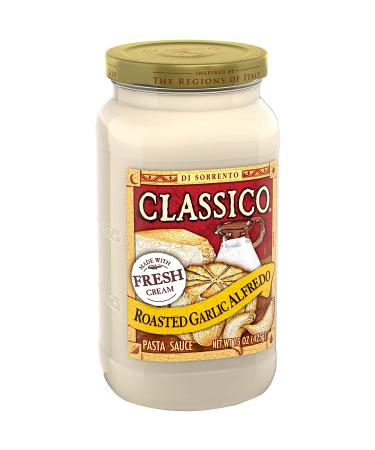 Classico Roasted Garlic Alfredo Pasta Sauce - 15 oz Jar - Buy Online on GoSupps.com