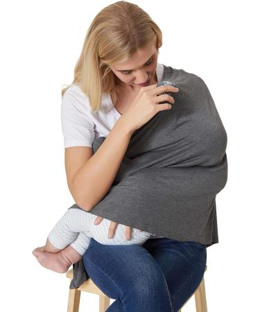 NeoTech Care Baby Nursing Cover Breastfeeding Scarf - Soft Gray Fabric - Buy Online on GoSupps.com