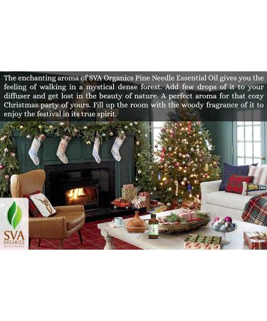 SVA ORGANICS Pine Needle Essential Oil 4 OZ - 100% Pure Therapeutic Grade for Skin & Hair Care - Buy Online on GoSupps.com