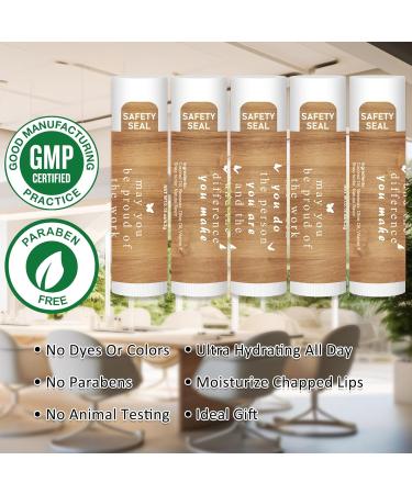 DMSKY Appreciation Gifts 60 Pcs Lip Balm Bulk Staff Appreciation Gifts Bulk Thank You Gifts Bulk for Coworkers Teacher Worker Employee Leaving Farewell Gifts Brown - Buy Online on GoSupps.com