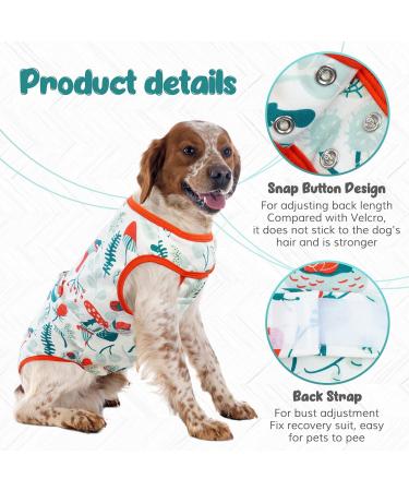 Pumyporeity Surgical Suit for Dogs | Healing Anti-Licking Vest for Post-Operation Protection | Belly Wound & Skin Care Available in Mushroom Size L - Buy Online on GoSupps.com