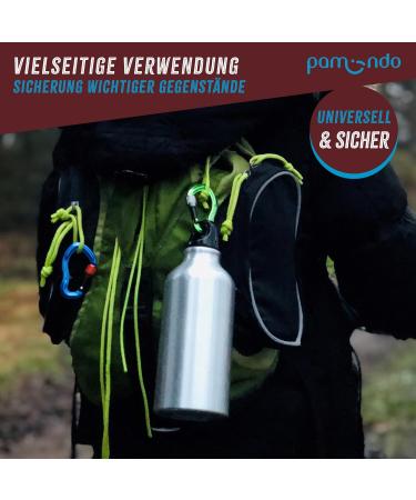 Pamindo Mini Carabiner Set - Screw Cap Aluminum Key Ring Hooks (2x Anthracite) for Outdoor & Travel - Buy Online on GoSupps.com