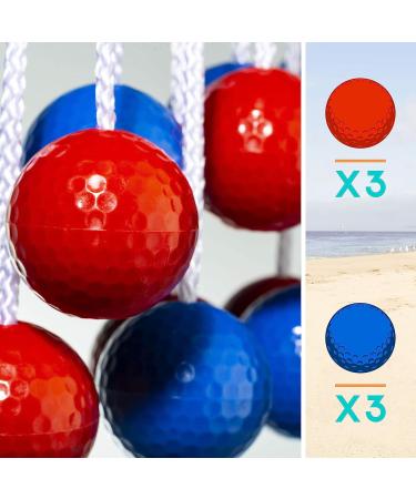 Franklin Sports Replacement Ladderball Bolas - Red/Blue (Set of 6) - Buy Online on GoSupps.com