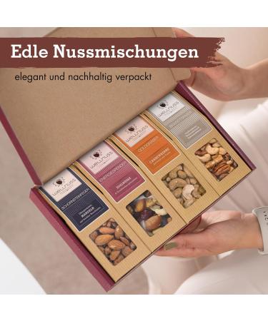 Wellnuss Ladiesnight Premium Vegan Gift Set for Women | Best of Nuts - 4 Delicious Nuss-Snacks | Perfect Gift for Girlfriend Mother Sister - Buy Online on GoSupps.com