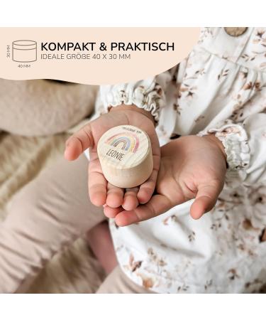 Personalized Kidsmood Milk Tooth Socket & Wooden Tooth Box Custom Wishes Gift for Baby with Cute Motif - Buy Online on GoSupps.com