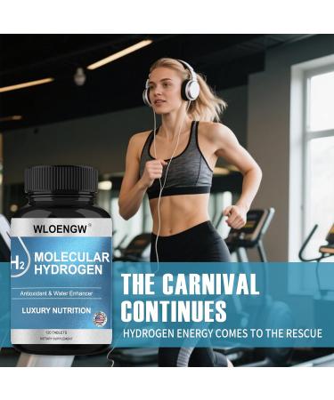 Hydrogen Water Tablets with Magnesium - H2 Molecular Tabs for Drinking Water Non-GMO Gluten-Free & Vegan - Supports Energy - 120 Tablets (60 Servings) - Buy Online on GoSupps.com