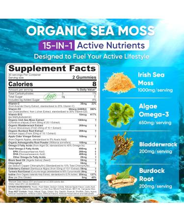 Nextdia Bundle: Spirulina Chlorella Gummies 1 Pack & Sea Moss Gummies 2 Pack - Buy Online on GoSupps.com