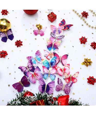 18 Piece Butterfly Hair Clips Set - Glitter Hair Accessories for Young Women - Elegant Butterfly Snaps - Buy Online on GoSupps.com