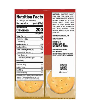 RITZ Peanut Butter Sandwich Crackers Family Size 16-Pack 1.38 oz - Delicious Snack for Families - Buy Online on GoSupps.com