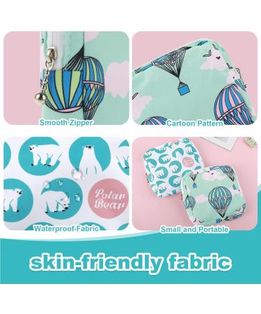 Amaxiu Sanitary Napkin Storage Bags 2pcs Waterproof Travel Menstrual Pad Pouch with Zipper Mini Tampons Holder for Purse Period Nursing Pad Holder for Women Girls 5.1" x 5.1" (Pattern D) - Buy Online on GoSupps.com