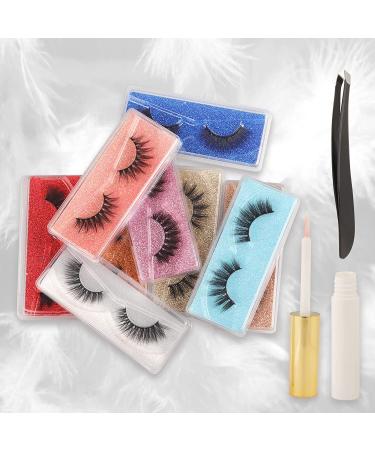 10 Pairs Wispy Faux Mink False Eyelashes Set with Glue & Tweezers - Soft, Reusable, Portable Boxes - Buy Online on GoSupps.com