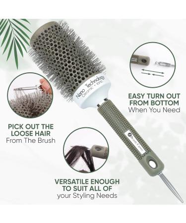 Beauty Carves Round Hair Brush 45mm - Nano Ionic Heat Resistant Tech - Professional Styling & Shining Texture - Buy Online on GoSupps.com