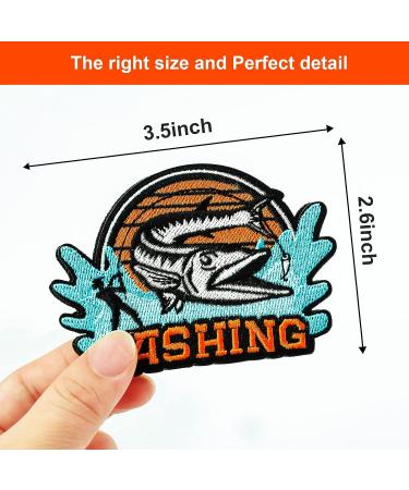 Fishing Patches - Embroidered Iron-On Patches for Backpacks and Hats - Great Emblem for Fisherman and Anglers - D-Fishing Patches - Buy Online on GoSupps.com