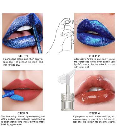 5 Colors Lip Stain Set with Long Lasting Peel Off Formula and Lip Oil - Transferproof Matte Finish Lip Makeup Kit for Women - 0.67 oz Set A - Buy Online on GoSupps.com