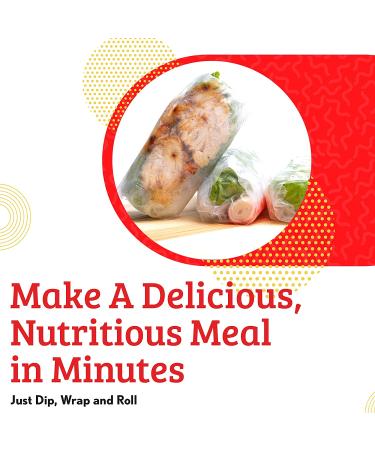 Cathay Fresh Spring Roll Rice Paper Wrappers  Rice Paper Wrappers for Fresh Rolls-30 Sheets  Non-GMO  Gluten-Free  Low Carb  Vietnamese Summer Wrap with Natural Ingredients  Veggie Wrap (Round  22cm) Round 22cm - Buy Online on GoSupps.com