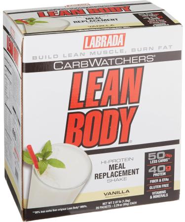 Labrada Nutrition Carb Watchers Lean Body Hi-Protein Meal Replacement Shake Vanilla Ice Cream 2.29-Ounce Packets (Pack of 20) Vanilla Ice Cream 20 pak - Buy Online on GoSupps.com