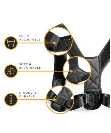 315 Supplies Posture Corrector for Men & Women - Adjustable Upper Back Brace for Shoulder, Neck, and Back Support (Small: 28-42 inches) - Buy Online on GoSupps.com