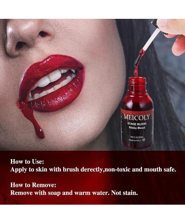 MEICOLY 5pcs Fake Blood Kit - 2.1oz Spray & Coagulated Blood for Halloween Makeup Effects - Buy Online on GoSupps.com