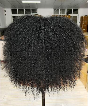 Sweece Long Curly Afro Wig with Bangs for Black Women - 18 Inch Black Kinky Curly Hair Synthetic Wig - Buy Online on GoSupps.com