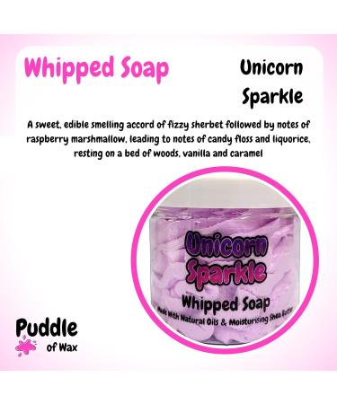 Unicorn Sparkle Whipped Soap Body Wash - 150g - Natural Oils and Butters - Sweet Scent - Vegan Friendly - Puddle of Wax - Made in the UK - Buy Online on GoSupps.com