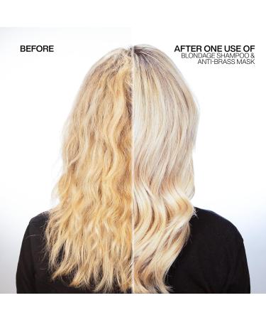 Redken Routine For Blonde and Bleached Hair Set of Shampoo and Conditioner Corrects and Neutralizes Yellow and Copper Tones With Triple Acid Protein Complex Blondage - Buy Online on GoSupps.com