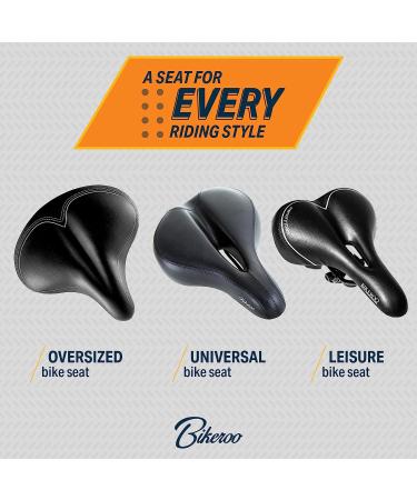 Bikeroo Memory Foam Bike Seat - Comfortable Saddle for Men and Women - Compatible with Peloton, Stationary, Mountain, Road, & Exercise Bikes - Sport Foam Cushion for Enhanced Comfort - Buy Online on GoSupps.com