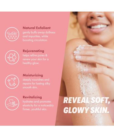 Rose Petal Scrub & Exfoliator | Natural Sugar Body Scrub with Vitamin E for Toning & Cellulite Care | Handmade Heroes - International Shipping - Buy Online on GoSupps.com