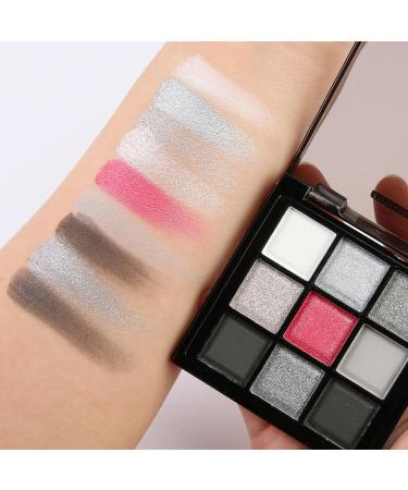 Dark Eyeshadow Palette Smokey Eyeshadow Palette Silver gray color eyeshadow eye makeup palette Blendable 9 colors highly pigmented long lasting for midnight masquerade - Buy Online on GoSupps.com