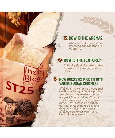 Insta Rice Premium ST25 Rice Fragrant Rice Sticky Rice from Vietnam - Versatile Use Aromatic Rice 10 kg - Buy Online on GoSupps.com