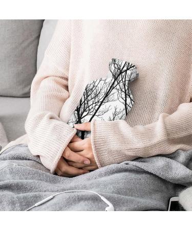 Black Branches Hot Water Bottle with Plush Cover | Hand Warmer for Adults & Children | 26.5x15.3cm - International Shipping - Buy Online on GoSupps.com