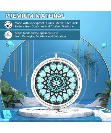 Peace Mandala Himmel 3-Compartment Portable Pill Box | Unique Decorative Metal Medicine Organizer - Ideal Gift - Buy Online on GoSupps.com