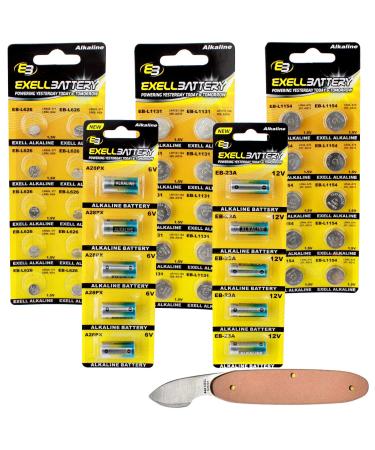 41pc Alkaline Batteries Kit Includes A28PX 23A L1154 L626 L1131 and Watch Opener