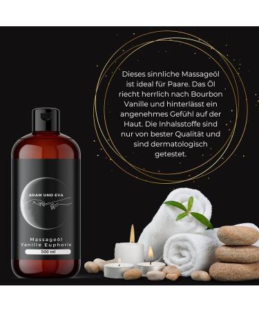 Adam & Eva Vanilla Euphoria Massage Oil 500ml - Relaxation & Muscle Relief - For Partner & Professional Use - Premium Quality from Italy - Buy Online on GoSupps.com