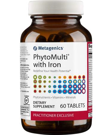 Metagenics PhytoMulti with Iron - Daily Multivitamin Supplement with Phytonutrients, Vitamins and Minerals for Multidimensional Health Support - 60 Tablets, 30 Day Supply