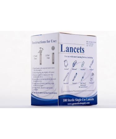 Easy Glide 30g Lancets (100ct) - Smooth & Painless Blood Glucose Testing - Buy Online on GoSupps.com