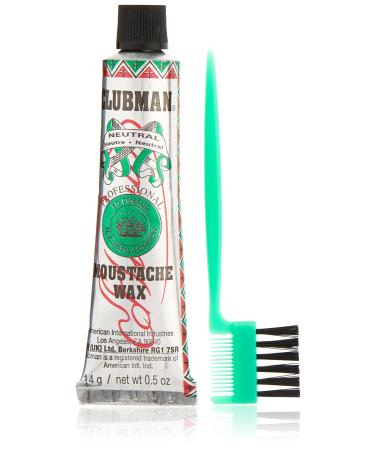 Clubman Moustache Wax Neutral 0.50 oz (Pack of 5) Unscented 0.5 Ounce (Pack of 5) - Buy Online on GoSupps.com