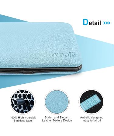 Manicure Set Professional Pedicure Kit Nail Clippers Kit - 18 Pcs Nail Care Tools - Grooming Kit with Luxurious Upgraded Travel Case (Blue) - Buy Online on GoSupps.com